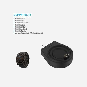 Chargeur FIXED FIXDW-GA-BK pour smartwatch USB intérieur câble 1m noir compatible montres connectées - Miniature 3
