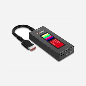 Générateur de signal HDMI Lindy 32696 8K30 USB Type-C boîtier métal noir avec connecteur HDMI Type-A
