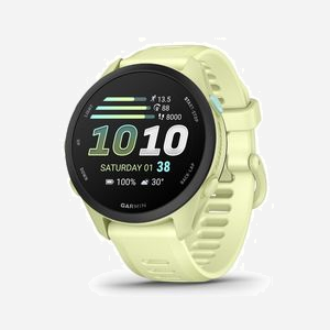 Montre GPS Garmin Forerunner 70 écran AMOLED 1.2" 390x390 pixels tactile 43mm bracelet silicone citron vert 40g