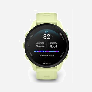 Montre GPS Garmin Forerunner 70 écran AMOLED 1.2" 390x390 pixels tactile 43mm bracelet silicone citron vert 40g - Miniature 4