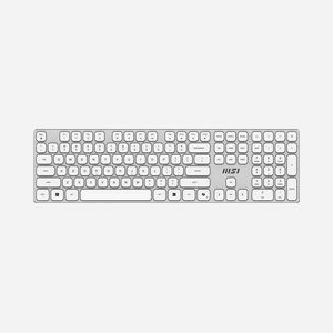 Clavier mécanique MSI FORGE K210 W COMBO sans fil USB QWERTY US avec souris incluse blanc pour bureau - Miniature 1