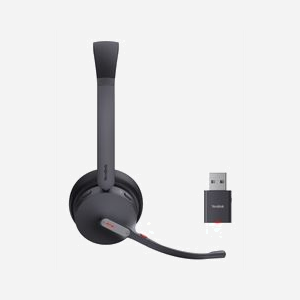 Casque sans fil Yealink WH64 Hybrid DECT/Bluetooth double connectivité portée 150m avec station de charge - Miniature 3