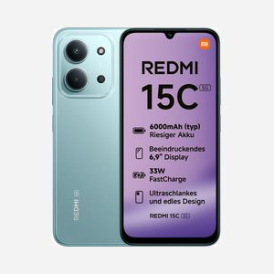 Smartphone Xiaomi Redmi 15C 6.9" 5G MediaTek Dimensity 6300 4GB LPDDR4X 128GB Double caméra 50MP 6000mAh vert - Miniature 1