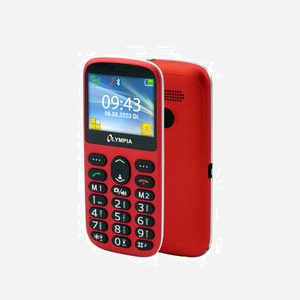 Téléphone mobile Olympia Sun 2.31" Double SIM appareil photo 0.3MP Radio FM autonomie 200h rouge 77.4g