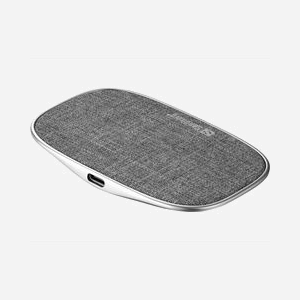 Chargeur sans fil Sandberg Wireless Charger Deck 15W Qi universel plateau aluminium gris USB pour smartphone - Miniature 3