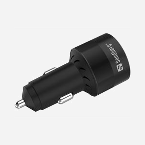 Chargeur voiture Sandberg 3in1 130W USB-C PD 100W avec double port USB-C et USB-A pour smartphone tablette ordinateur - Miniature 2