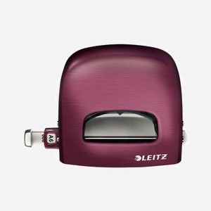 Perforateur Leitz NeXXt 5006 capacité 30 feuilles construction métallique rouge et argent avec poignée ergonomique - Miniature 5