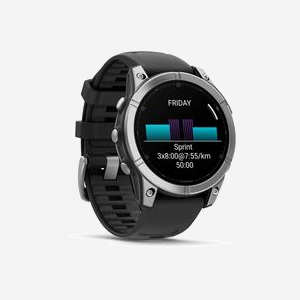 Montre GPS Garmin Fenix E 47mm écran AMOLED 1.3" tactile 416x416 pixels acier inoxydable WiFi multisports - Miniature 2