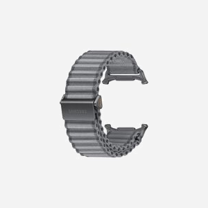 Bracelet Samsung Trail Band tissu gris tailles S/M/L pour Galaxy Watch Ultra2 largeur 52mm référence ET-SVL70MJEGEU - Miniature 3