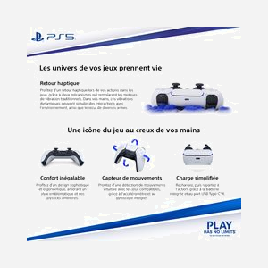 Manette sans fil Sony DualSense Bluetooth/USB avec retour haptique et gâchettes adaptatives pour PlayStation 5, PC, Android, iOS et macOS - Miniature 4