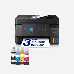 Imprimante multifonction Epson EcoTank ET-4900 jet d'encre couleur A4 5760x1200 DPI WiFi avec fax noir