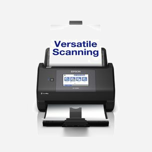Scanner Epson WorkForce ES-590W A4 600x600 DPI recto-verso automatique WiFi 100 feuilles ReadyScan LED noir