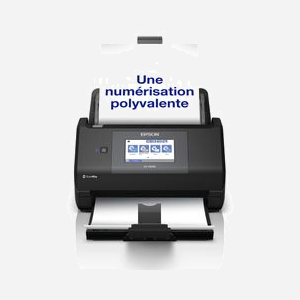 Scanner Epson WorkForce ES-590W A4 600x600 DPI recto-verso automatique WiFi 100 feuilles ReadyScan LED noir - Miniature 2