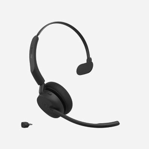 Casque Jabra Evolve3 45 sans fil Bluetooth USB Type-C arceau 3 microphones pour bureau et centre d'appels noir - Miniature 2