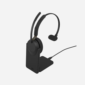 Casque Jabra Evolve3 65 sans fil Bluetooth USB Type-A arceau avec 3 microphones et réduction de bruit adaptative noir - Miniature 2