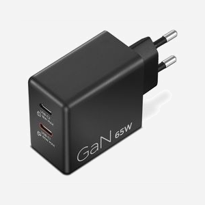 Chargeur Lenovo Dual USB-C 65W GaN universel 100-240V 2 ports USB-C câble 1,5m noir pour intérieur - Miniature 5