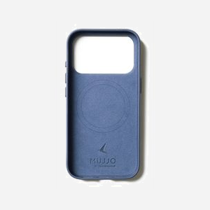 Housse Mujjo MUJJO-CL-061-BL pour Apple iPhone 17 Pro 6.3" en cuir bleu monochromatique - Miniature 3