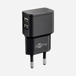 Chargeur Goobay 44986 secteur universel 2 ports USB avec câble USB Type-C 1m noir pour appareils mobiles - Miniature 2