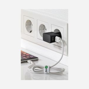 Chargeur Goobay 44986 secteur universel 2 ports USB avec câble USB Type-C 1m noir pour appareils mobiles - Miniature 5