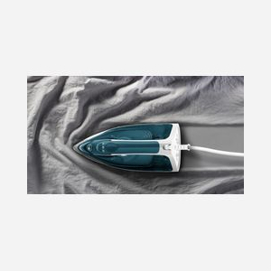 Fer à repasser Tefal FV2839E0 2400W semelle cérilium vapeur et sec réservoir 270ml câble 1,9m bleu blanc - Miniature 2