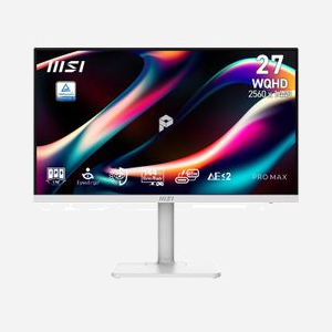 Écran MSI PRO MAX 271QPHW E14 27" WQHD 2560x1440 LCD 4ms 16:9 178° hub USB VESA réglable blanc