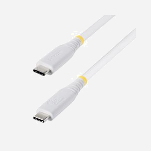 Câble StarTech.com USB4 50cm USB-C certifié USB-IF 40Gbps 240W PD 8K 60Hz DisplayPort 2.1 compatible Thunderbolt 4 blanc - Miniature 1