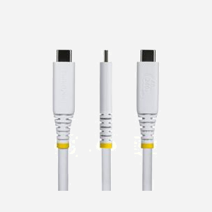 Câble StarTech.com USB4 1m USB-C certifié USB-IF 40Gbps 240W PD 8K 60Hz DisplayPort 2.1 compatible Thunderbolt 4 blanc - Miniature 2