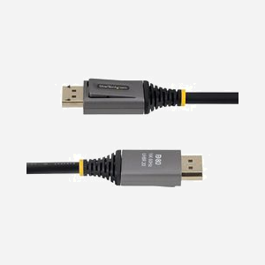 Câble StarTech.com DisplayPort 2.1 DP80 50cm certifié VESA UHBR20 10K/8K 60Hz 16K avec DSC 1.2a blindé - Miniature 4