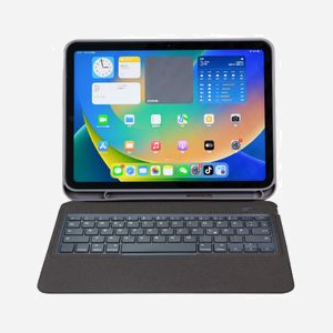 Clavier DEQSTER 40-1018415 pour tablette iPad 10.9" QWERTZ allemand USB + Bluetooth batterie 1Wh noir