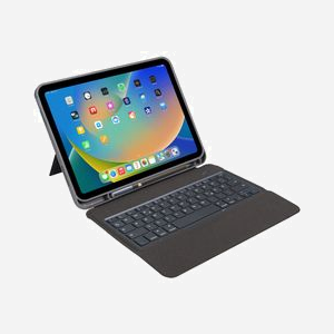 Clavier DEQSTER 40-1018415 pour tablette iPad 10.9" QWERTZ allemand USB + Bluetooth batterie 1Wh noir - Miniature 2