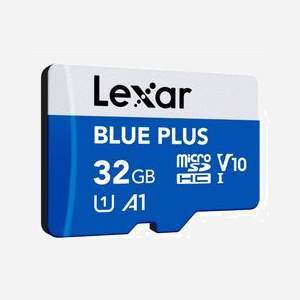 Carte mémoire Lexar BLUE PLUS 32GB MicroSDXC UHS-I U1 V10 100MB/s lecture avec adaptateur SD bleu - Miniature 2