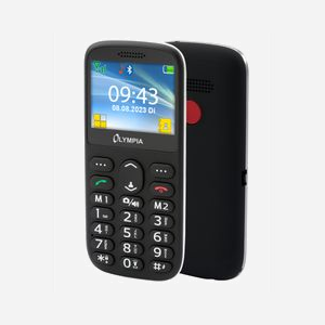 Téléphone mobile Olympia Sun 2.31" Double SIM appareil photo 0.3MP Radio FM autonomie 200h noir 77.4g