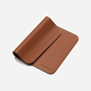 Tapis de souris Satechi ST-LMPN 190x249mm en cuir marron avec rebords cousus finition monochromatique - Miniature 2