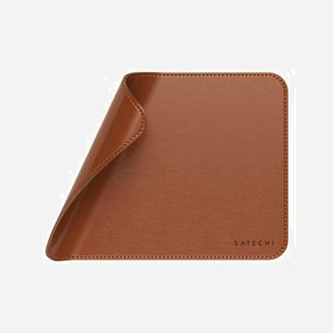Tapis de souris Satechi ST-LMPN 190x249mm en cuir marron avec rebords cousus finition monochromatique - Miniature 3