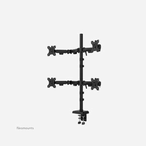 Bras de moniteur quadruple Neomounts DS60-600BL2-2 10-32" VESA 75x75/100x100mm charge 8kg par écran full motion - Miniature 2