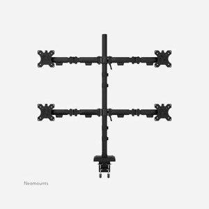 Bras de moniteur quadruple Neomounts DS60-600BL2-2 10-32" VESA 75x75/100x100mm charge 8kg par écran full motion - Miniature 3
