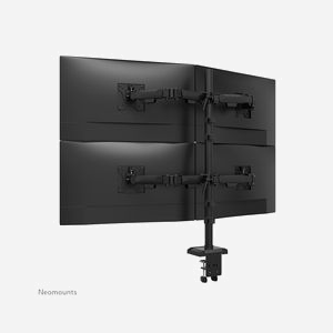 Bras de moniteur quadruple Neomounts DS60-600BL2-2 10-32" VESA 75x75/100x100mm charge 8kg par écran full motion - Miniature 4
