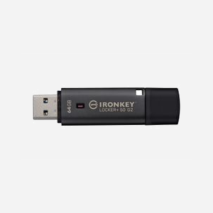 Clé USB Kingston IronKey Locker+ 50 G2 64GB chiffrement AES-256 FIPS 197 avec protection BadUSB et multi-mots de passe - Miniature 2