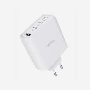 Chargeur Trust Maxo 65W GaN 3x USB-C 1x USB-A charge rapide universelle avec câble 2m blanc - Miniature 2