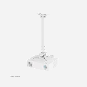 Support plafond Neomounts CL25-550WH1 pour vidéoprojecteur jusqu'à 35kg hauteur 74.5-114.5cm rotation 360° inclinaison ±20° blanc - Miniature 1