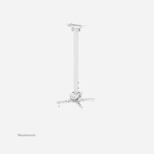 Support plafond Neomounts CL25-550WH1 pour vidéoprojecteur jusqu'à 35kg hauteur 74.5-114.5cm rotation 360° inclinaison ±20° blanc - Miniature 2