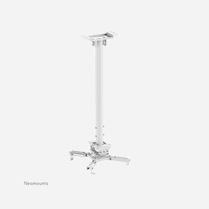 Support plafond Neomounts CL25-550WH1 pour vidéoprojecteur jusqu'à 35kg hauteur 74.5-114.5cm rotation 360° inclinaison ±20° blanc - Miniature 3
