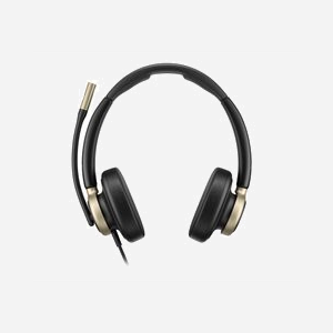 Micro-casque HP Poly Mission 825 USB filaire binaural avec ANC 4 micros pour professionnels référence C01FCAA