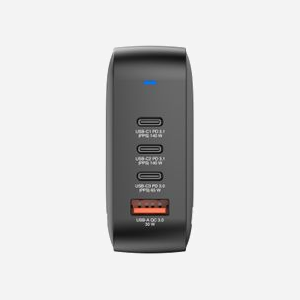 Chargeur Verbatim Mini GaN 165W 3 ports USB-C charge rapide 100-240V universel noir pour intérieur - Miniature 4
