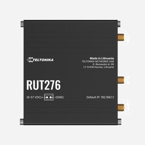 Routeur cellulaire Teltonika RUT276 4G LTE 5G Sub6 Wi-Fi 4 Fast Ethernet 100Mbit/s aluminium noir