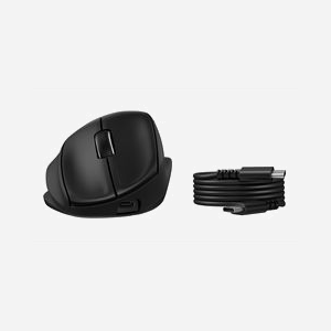 Souris ergonomique HP 725M sans fil inclinaison semi-verticale défilement bidirectionnel charge rapide double connectivité - Miniature 1