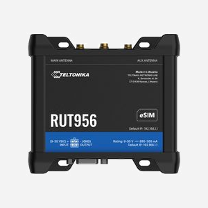Routeur cellulaire Teltonika RUT956 4G LTE 150Mbps Fast Ethernet WiFi 4 RS-232/RS-485 noir aluminium