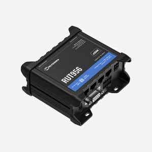 Routeur cellulaire Teltonika RUT956 4G LTE 150Mbps Fast Ethernet WiFi 4 RS-232/RS-485 noir aluminium - Miniature 2