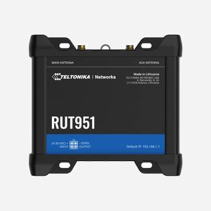 Routeur cellulaire Teltonika RUT951 4G LTE WiFi 4 Fast Ethernet 100Mbit/s aluminium noir RUT95103B700