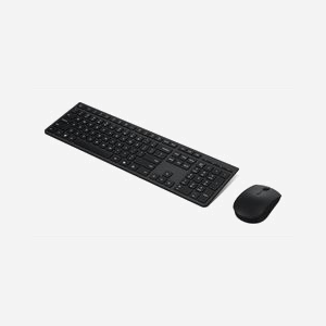 Clavier Lenovo 4X31R64325 sans fil RF Bluetooth taille réelle français avec souris incluse noir pour bureau - Miniature 3